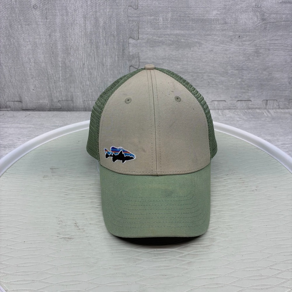 Patagonia Trucker Hat Mens Green Cotton Blend Fitz Roy Trout